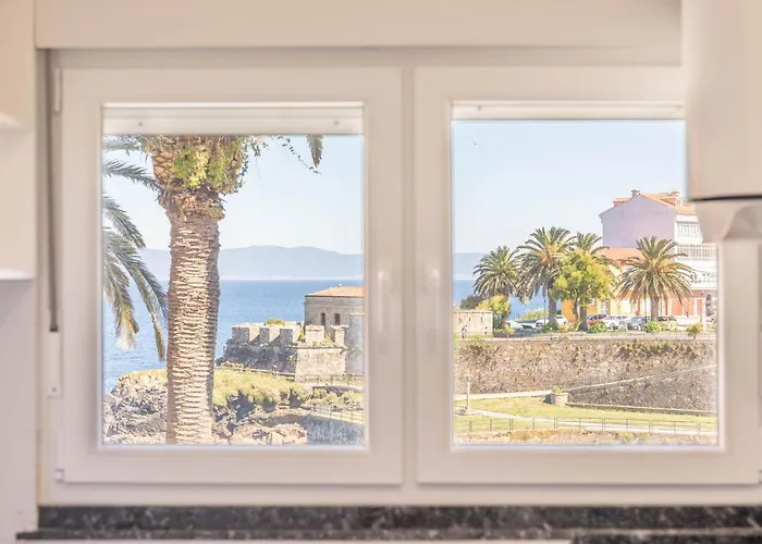 Apartamento Finisterre Con Vistas Al Mar Y Playa
